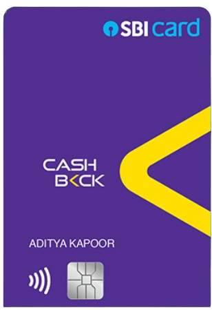 എസ്ബിഐ ക്യാഷ്ബാക്ക് ക്രെഡിറ്റ് കാർഡിന്റെ ചിത്രം.
